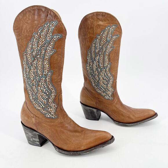 Old Gringo Shoes - NWOB Rare Old Gringo Oryx Guardian Swarovski Crystal Wing Cowgirl Boot size 7.5
